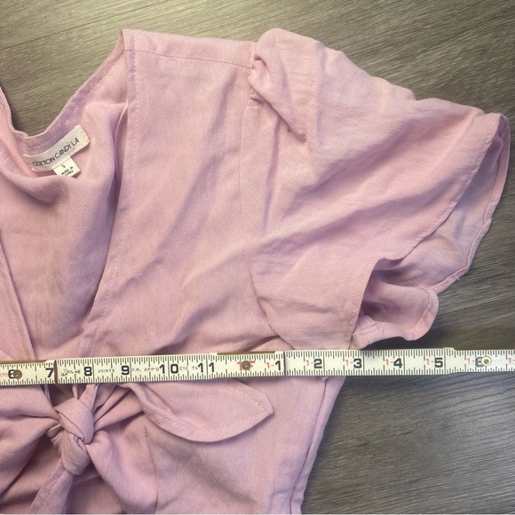 Lavender Satin Flutter Sleeve Robe - Picture 8 of 11